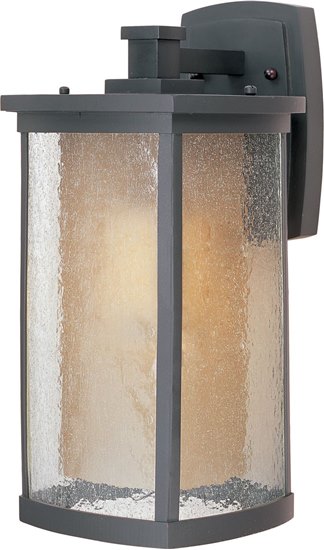 Picture of 26W Bungalow EE 1-Light Wall Lantern Wet BZ Seedy/Wilshire Glass GU24 Fluorescent 