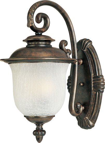 Picture of 26W Cambria EE 1-Light Outdoor Wall Lantern CH Frost Crackle Glass GU24 Fluorescent 