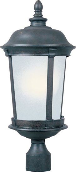 Foto para 26W Dover EE 1-Light Outdoor Pole/Post Lantern BZ Frosted Seedy Glass GU24 Fluorescent 