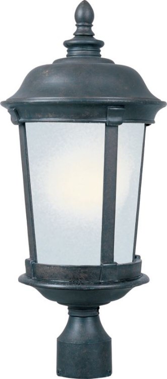 Picture of 26W Dover EE 1-Light Outdoor Pole/Post Lantern BZ Frosted Seedy Glass GU24 Fluorescent 