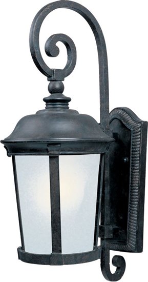 Foto para 26W Dover EE 1-Light Outdoor Wall Lantern BZ Frosted Seedy Glass GU24 Fluorescent 