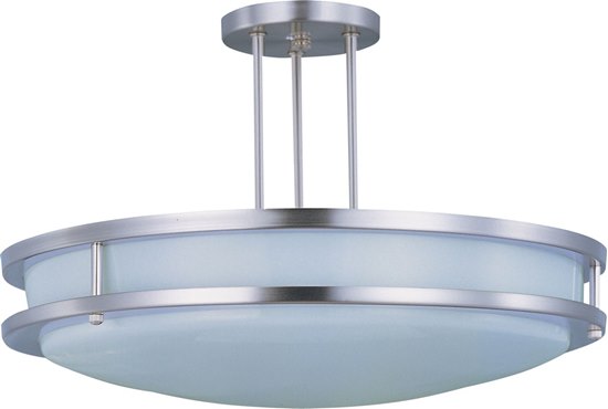 Foto para 26W Linear EE 2-Light Semi-Flush Mount SN White Acrylic G24q-3 Quad T4 CFL Fluorescent 