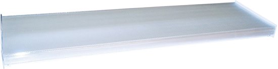 Foto para 32W Wrap Around EE 4-Light Flush Mount WT White Acrylic Med Bi Pin T8 Fluorescent 