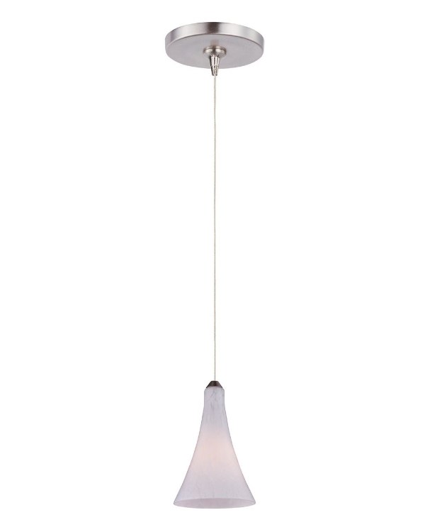 Foto para 35W Leopard 1-Light RapidJack Pendant and Canopy SN White Leopard Glass 12V G4 Xenon (OA HT 8.5"-128.5") (CAN 4.5"x4.25")