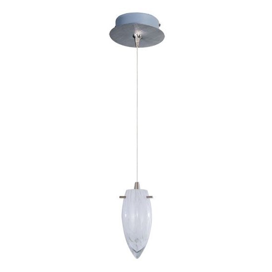 Picture of 35W White Cirrus 1-Light RapidJack Pendant and Canopy SN Glass 12V G4 Xenon (OA HT 9.25"-128.25") (CAN 5.75"x1.25")