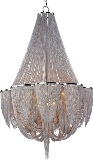 Foto para 40W Chantilly 12-Light Chandelier PN Metal G9 Xenon (CAN 6"x3")36" Chain