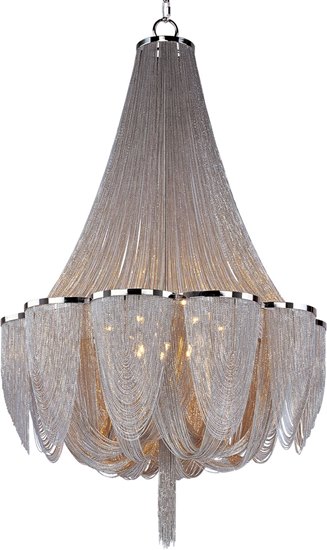 Foto para 40W Chantilly 14-Light Chandelier PN Metal G9 Xenon 34"x55" (CAN 6"x3")72" Chain