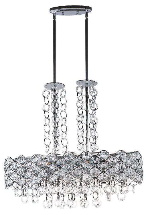 Foto para 40W Cirque 12-Light Chandelier PC Beveled Crystal G9 Xenon (OA HT 53.75")