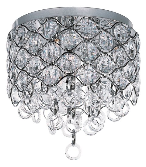 Picture of 40W Cirque 7-Light Flush Mount PC Beveled Crystal G9 Xenon 