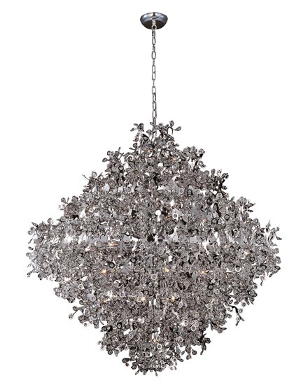 Foto para 40W Comet 21-Light Pendant PC Beveled Crystal Glass G9 Xenon 36" Chain