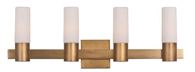 Picture of 40W Contessa 4-Light Bath Vanity NAB Satin White CA Incandescent 