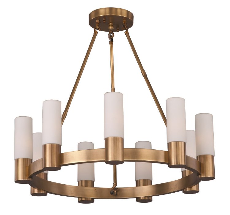 Foto para 40W Contessa 9-Light Chandelier NAB Satin White CA Incandescent 