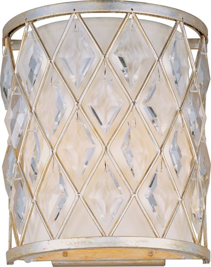 Picture of 40W Diamond 2-Light Wall Sconce GS Fabric G9 Frost Xenon 