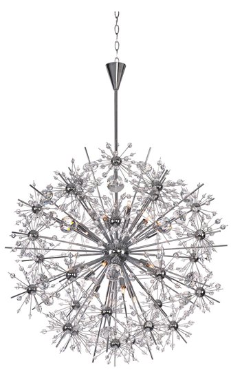 Picture of 40W Starfire 18-Light Chandelier PC Beveled Crystal G9 Xenon (OA HT 83")36" Chain