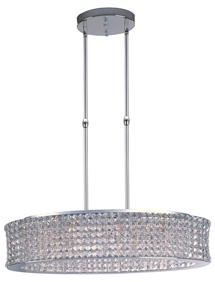 Foto para 40W Vision 15-Light Pendant PC Beveled Crystal G9 Xenon (OA HT 54")