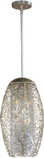 Picture of 50W Arabesque 6-Light Pendant GS Beveled Crystal Glass G9 Frost Xenon (OA HT 66")