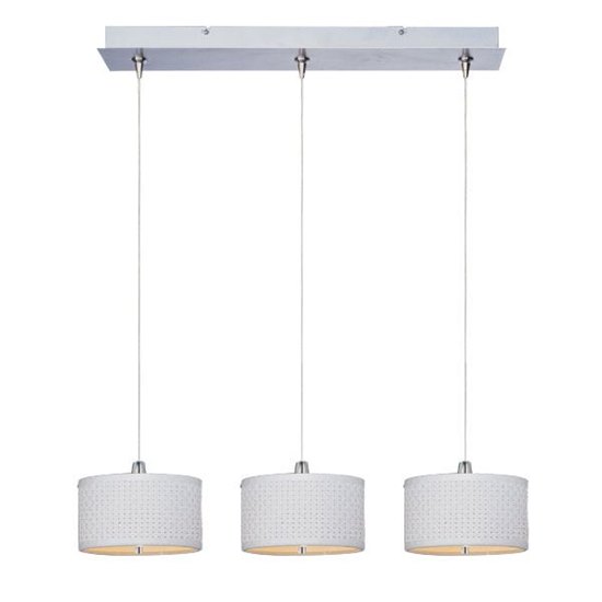 Foto para 50W Elements 3-Light RapidJack Pendant and Canopy SN Vinyl 12V GY6.35 T4 Xenon (OA HT 17.25"-125") (CAN 24.25"x4.25"x1.25")