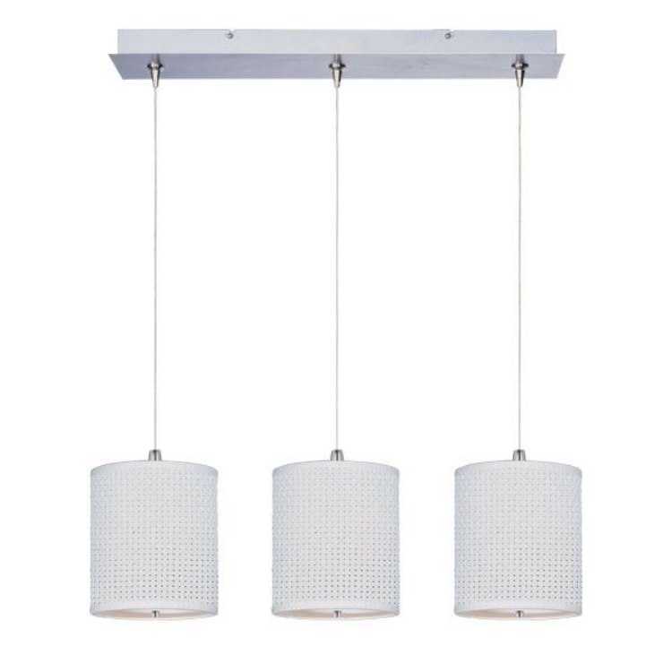 Picture of 50W Elements 3-Light RapidJack Pendant and Canopy SN Vinyl 12V GY6.35 T4 Xenon (OA HT 20.25"-128.25") (CAN 24.25"x4.25"x1.25")