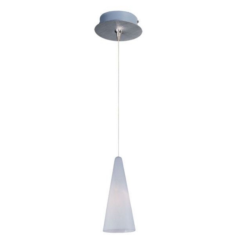 Picture of 50W Lava 1-Light RapidJack Pendant and Canopy SN White Lava Glass 12V GY6.35 T4 Xenon (OA HT 12.25"-131.25") (CAN 5.75"x1.25")