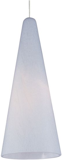 Picture of 50W Lava 1-Light RapidJack Pendant SN White Lava Glass 12V GY6.35 T4 Xenon 