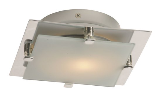 Picture of 5W Piccolo LED 1-Light LED Flush/Wall Mount SN Frost White 6.5"x6.5"x2.5" 12-Min