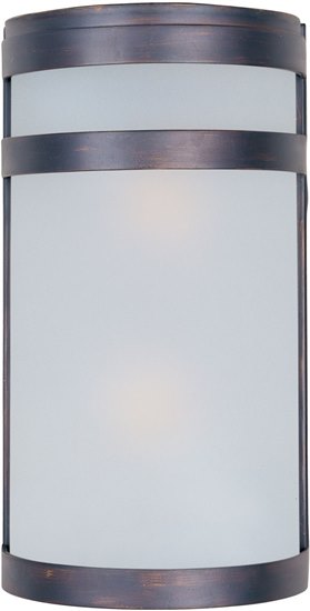 Foto para 60W Arc 2-Light Outdoor Wall Lantern OI Frosted Glass MB Incandescent 