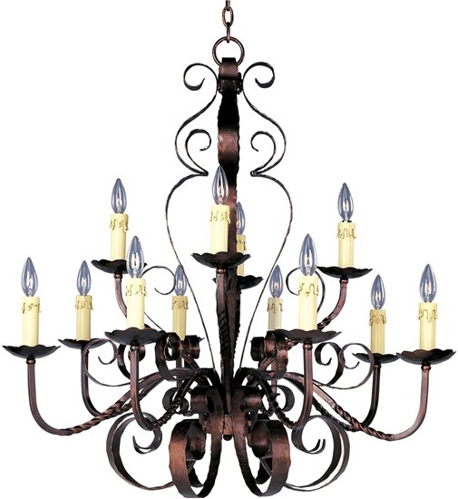 Foto para 60W Aspen 12-Light Chandelier OI CA Incandescent 72" Chain