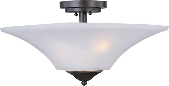 Foto para 60W Aurora 2-Light Semi-Flush Mount OI Frosted Glass MB Incandescent (CAN 5"x1")