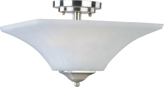 Foto para 60W Aurora 2-Light Semi-Flush Mount SN Frosted Glass MB Incandescent 