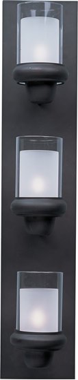 Foto para 60W Bayview 3-Light Bath Vanity BZ Clear/Frosted Glass G9 Frost Xenon 5.75"x28" 