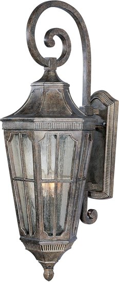 Picture of 60W Beacon Hill VX 3-Light Outdoor Wall Lantern SE Seedy Glass CA Incandescent 11"x30.5" 