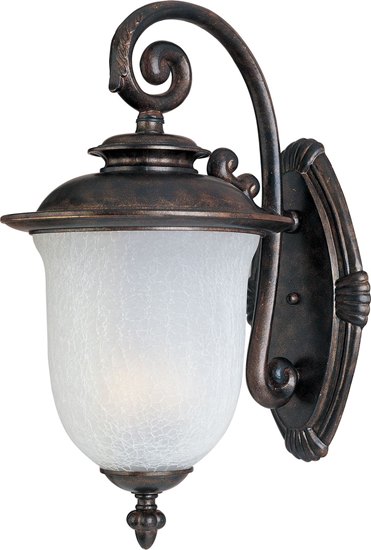 Picture of 60W Cambria Cast 2-Light Outdoor Wall Lantern CH Frost Crackle Glass CA Incandescent 