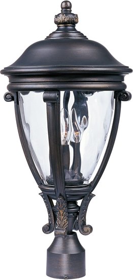Foto para 60W Camden VX 3-Light Outdoor Pole/Post Lantern GO Water Glass Glass CA Incandescent 