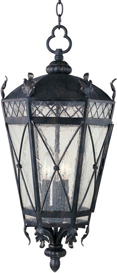 Foto para 60W Canterbury 3-Light Outdoor Hanging Lantern AT Seedy Glass CA Incandescent 72" Chain