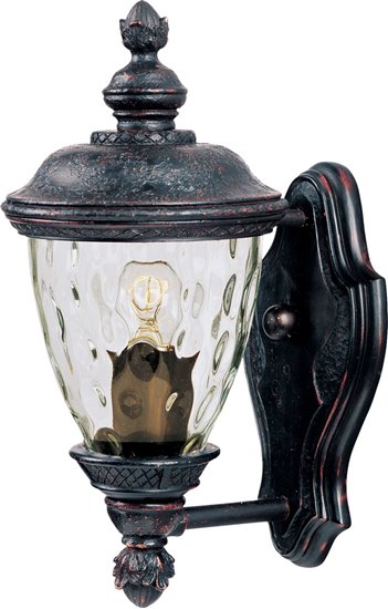 Foto para 60W Carriage House VX 1-Light Outdoor Wall Lantern OB Water Glass Glass MB Incandescent 