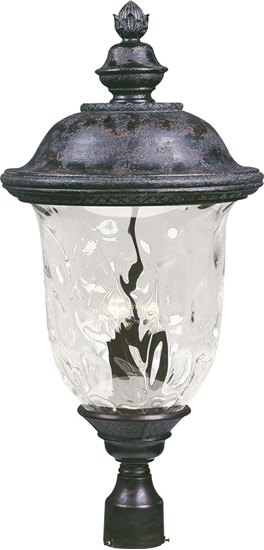 Picture of 60W Carriage House VX 3-Light Outdoor Pole/Post Lan OB Water Glass Glass CA Incandescent 14"x29" 