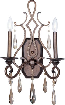 Show details for 60W Chic 2-Light Wall Sconce HR CA Incandescent  Picture of 60W Chic 2-Light Wall Sconce HR CA Incandescent