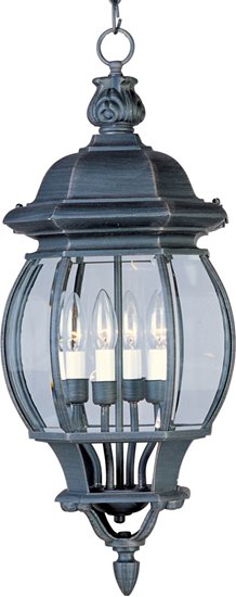 Picture of 60W Crown Hill 4-Light Outdoor Hanging Lantern RP Clear Glass CA Incandescent 72" Chain
