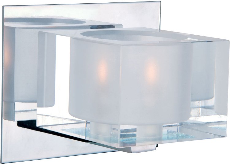 Picture of 60W Cubic 1-Light Bath Vanity PC Clear Glass G9 Xenon 