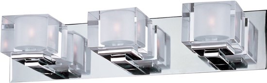 Picture of 60W Cubic 3-Light Bath Vanity PC Clear Glass G9 Xenon 