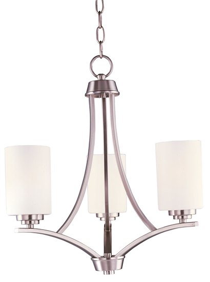 Picture of 60W Deven 3-Light Chandelier SN Satin White MB Incandescent 