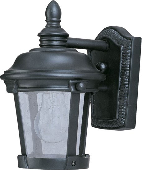 Picture of 60W Dover VX 1-Light Outdoor Wall Lantern BZ Seedy Glass MB Incandescent 