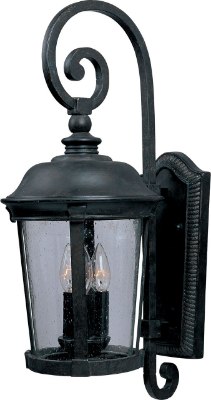 Mostrar detalles para 60W Dover VX 3-Light Outdoor Wall Lantern BZ Seedy Glass CA Incandescent 12"x31.5"  Imagen de 60W Dover VX 3-Light Outdoor Wall Lantern BZ Seedy Glass CA Incandescent 12"x31.5"