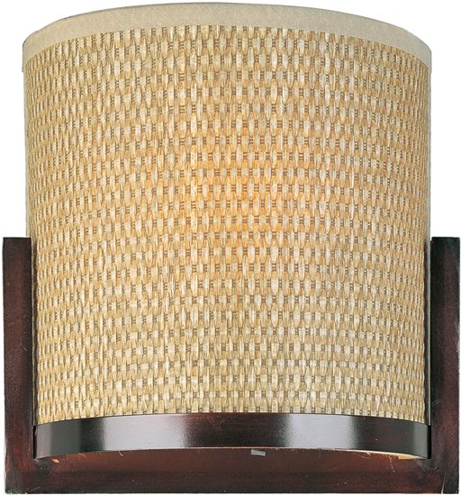 Picture of 60W Elements 2-Light Wall Sconce OI Natural Fiber MB T10 Incandescent 
