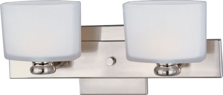 Foto para 60W Essence 2-Light Bath Vanity SN Satin White Glass G9 Frost Xenon 