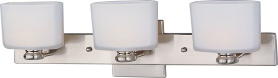 Picture of 60W Essence 3-Light Bath Vanity SN Satin White Glass G9 Frost Xenon 