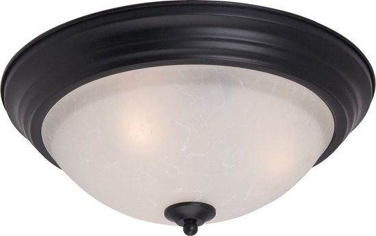 Picture of 60W Essentials - 584x-Flush Mount BK 2-lights Ice Glass MB Incandescent 