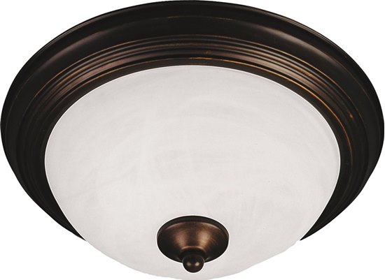 Picture of 60W Essentials - 584x-Flush Mount OI 2-lights Marble Glass MB Incandescent 13.5"x6" 