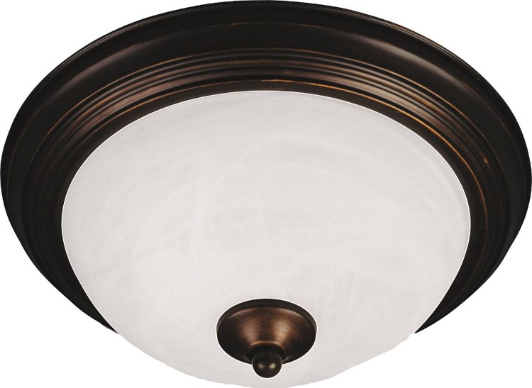Foto para 60W Essentials - 584x-Flush Mount OI 2-lights Marble Glass MB Incandescent 13.5"x6" 