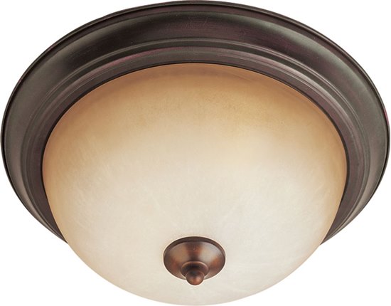 Picture of 60W Essentials - 584x-Flush Mount OI 2-lights Wilshire Glass MB Incandescent 11.5"x6" 
